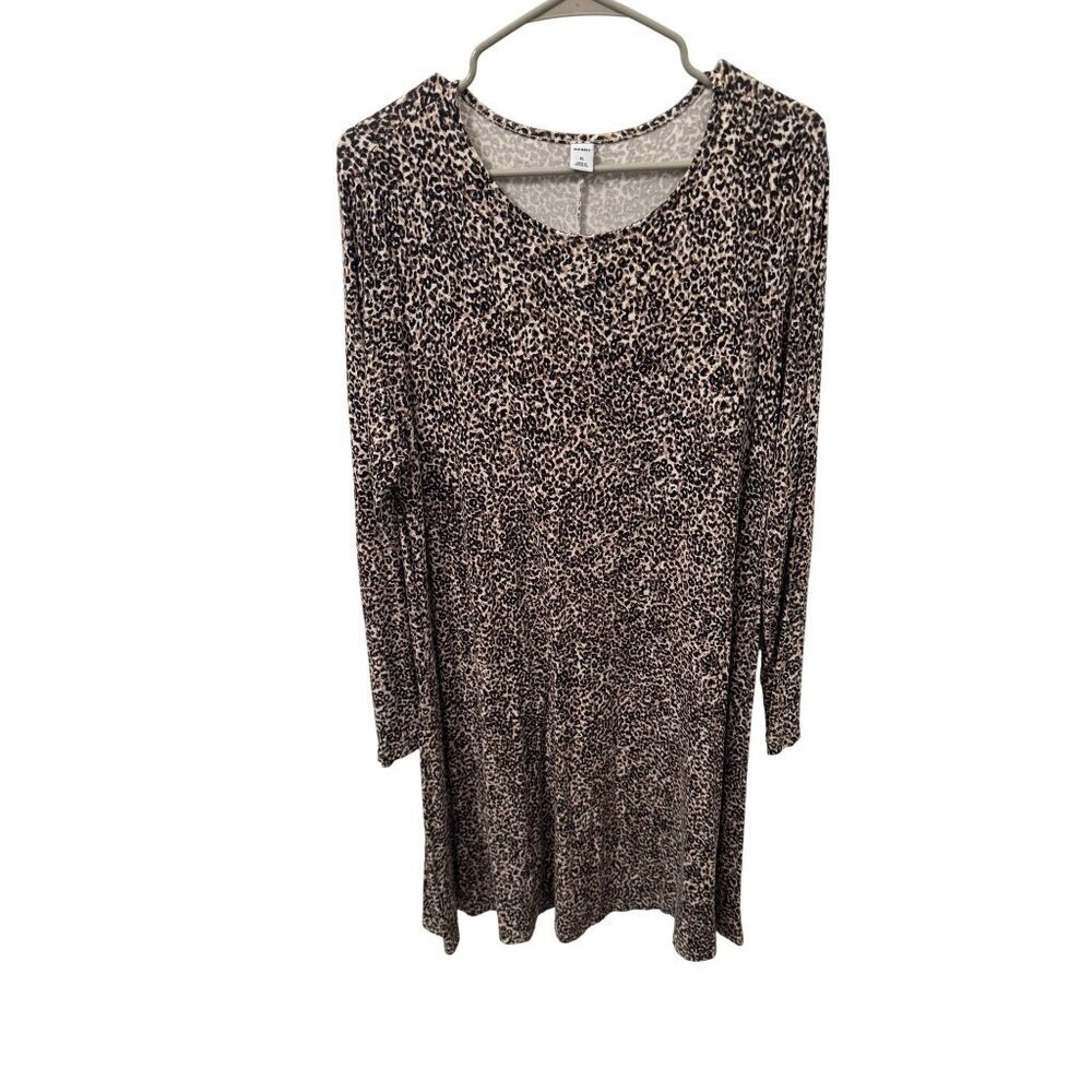 Cheetah print long sleeve dress size xl